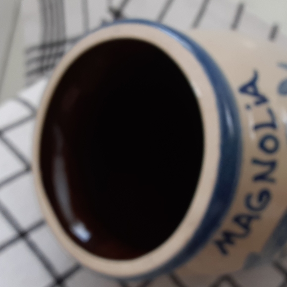 Beaumont Brothers Pottery BBP Blue Heart Magnolia Salt Glazed Stoneware Crock - Picture 3 of 6